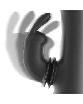 BLACK&SILVER - DJ. ADAM WIEDERAUFLADBARER SILIKON-KANINCHEN-STIMULATOR SCHWARZ