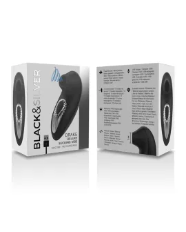 BLACK&SILVER - DRAKE DELUXE SUCKING VIBE WIEDERAUFLADBARES SILIKON SCHWARZ