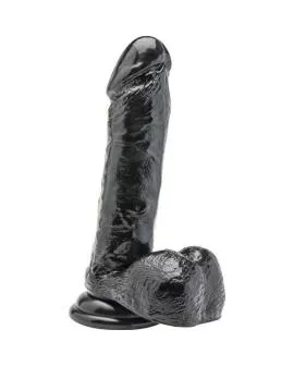 GET REAL - Dildo 18 cm mit schwarzen Eiern