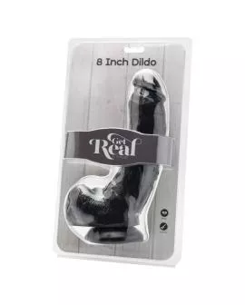 GET REAL - DILDO 20,5 CM MIT KUGELN SCHWARZ
