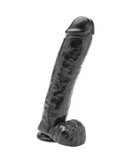 GET REAL - DILDO 28 CM MIT SCHWARZEN EIEREN