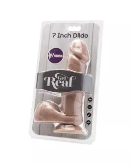 GET REAL Dildo 18 cm mit Kugeln - Vibrator Haut