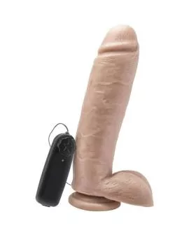 GET REAL - Dildo 25,5 cm mit Kugeln Vibrator Haut
