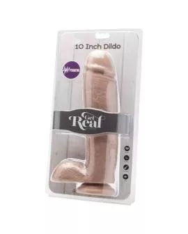 GET REAL - Dildo 25,5 cm mit Kugeln Vibrator Haut