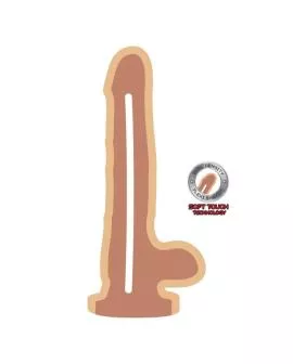 Get Real - Dual-Density-Dildo 12 cm mit Bällen Haut