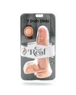 Get Real - Dual-Density-Dildo 12 cm mit Bällen Haut