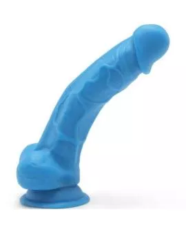 Get Real - Happy Dicks 19 cm mit Bällen Blau