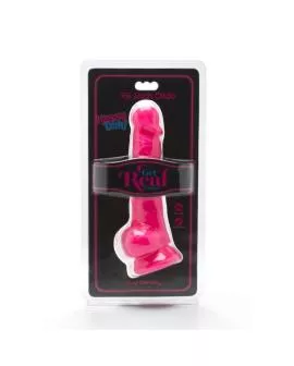 GET REAL - HAPPY DICKS 19 CM MIT BLLEN ROSA