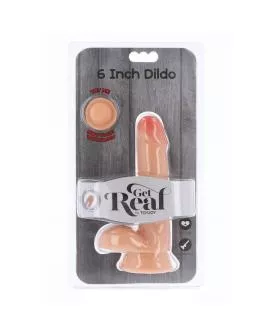 Get Real - Dual Density Dildo 17 cm mit Eierhaut