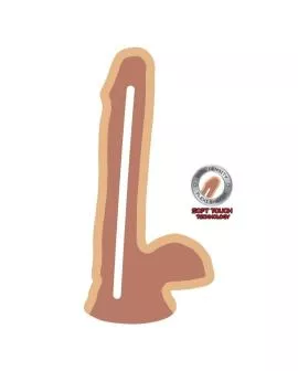 Get Real - Dual Density Dildo 17 cm mit Eierhaut