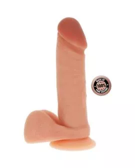GET REAL - Silikondildo 20,5 cm mit Kugeln und Haut