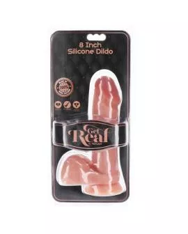 GET REAL - Silikondildo 20,5 cm mit Kugeln und Haut