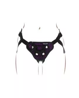 Get Real - Strap-On Spitzengeschirr Lila