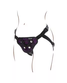 Get Real - Strap-On Spitzengeschirr Lila