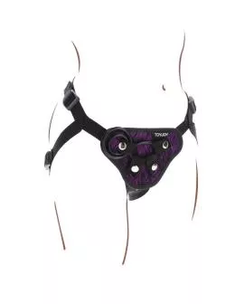 Get Real - Strap-On Spitzengeschirr Lila
