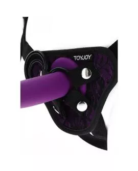 Get Real - Strap-On Spitzengeschirr Lila