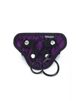Get Real - Strap-On Spitzengeschirr Lila