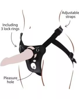 GET REAL - STRAP-ON-VERGNÜGUNGSGESCHIRR SCHWARZ
