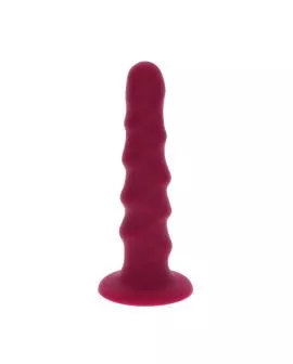 Get Real Ribbed Dong - Gerippter Dildo 12 cm Rot