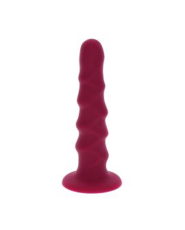 Get Real Ribbed Dong - Gerippter Dildo 12 cm Rot