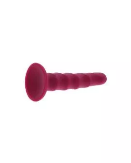 Get Real Ribbed Dong - Gerippter Dildo 12 cm Rot