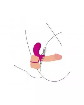 XOCOON - PAAR-STIMULATORRING FUCHSIA