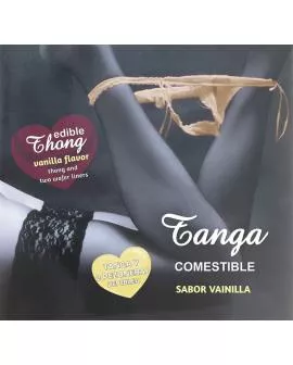 HOTFLOWERS - WAFER-TANGA UND 2 NIPPELPADS MÄDCHEN-VANILLE-GESCHMACK /es/pt/en/fr/it/