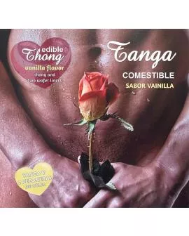 HOTFLOWERS - Herren-Tanga mit 2 Vanille-Wafer-Nippeln