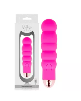 Dolce Vita Aufladbarer Vibrator Sechs Rosa - 7 Geschwindigkeiten