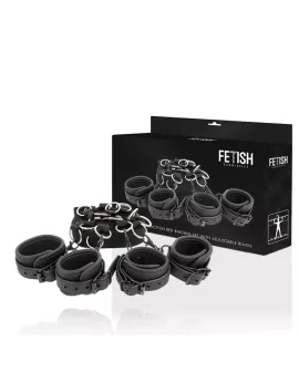 FETISH SUBMISSIVE - Luxus-Bettband-Set Erotik mit Neopren-Futter