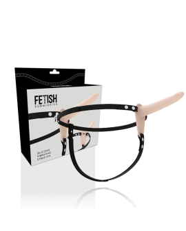 Fetish Submissive Harness - Fleisch-Silikon-Vibrator 15 cm