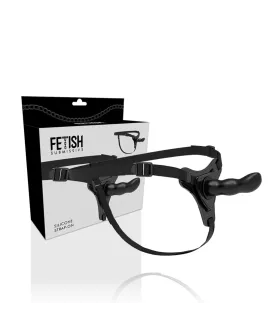 Fetish Submissive Harness - Schwarzes Silikon G-Spot 16 cm