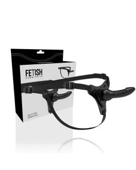 Fetish Submissive Harness - Realistisches schwarzes Silikon 16 cm
