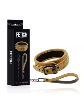 Fetish Submissive Origen - Neopren-Halskette mit Kette