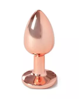 SECRETPLAY Metall-Butt-Plug Roségold - Kleine Größe 7 cm