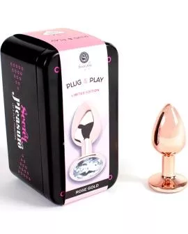 SECRETPLAY Metall-Butt-Plug Roségold - Kleine Größe 7 cm