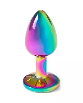 SECRETPLAY - Butt Plug Metall Regenbogen klein 7 cm