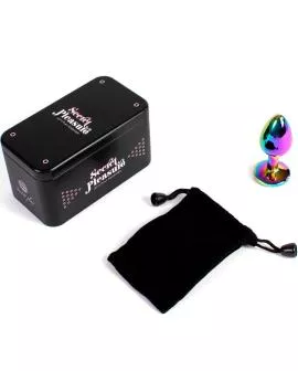 SECRETPLAY - Butt Plug Metall Regenbogen klein 7 cm
