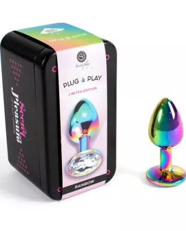 SECRETPLAY - Butt Plug Metall Regenbogen klein 7 cm
