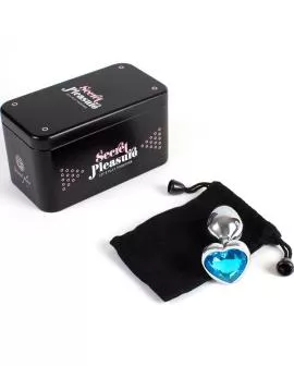 SECRETPLAY - Metall-Analplug Blaues Herz Klein 7 cm