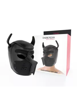 DARKNESS - NEOPREN-HUNDEMASKE MIT ABNEHMBARER MAULE M