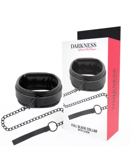 DARKNESS - Schwarze Erotik-Halskette mit Kette