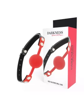 DARKNESS Knebel aus rotem Silikon - Erotik