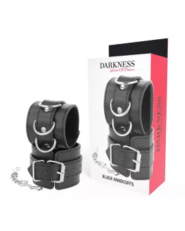 DARKNESS Schwarze Handschellen - Erotik Zubehör