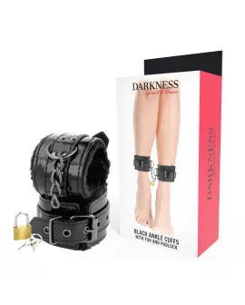 DARKNESS - Verstellbare Handschellen aus Schwarzem Leder
