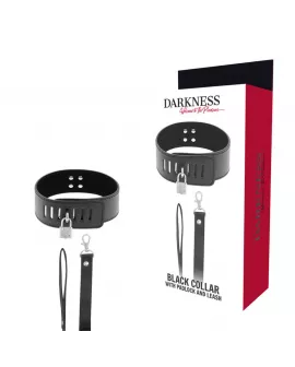 DARKNESS - BDSM-HALSBAND MIT SCHWARZEM SCHLOSS