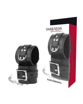 Erotische Handschellen - Darkness aus Schwarzem Leder