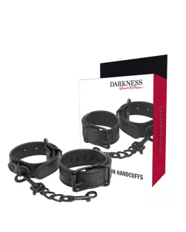Darkness - Breite, dünne texturierte Handschellen