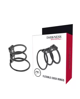 DARKNESS - Set aus 3 flexiblen Penisringen