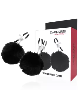 Darkness - Nippelklammen mit Pom Poms Erotik